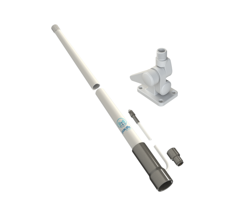 Pacific LongReach 1.8m VHF Ultraglass Antenna &amp; Nylon Ratchet Mount - P6053, P6071