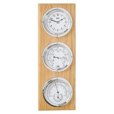 ANVI 4-in-1 Barometer - Chrome &amp; American Oak Wood - 30.3825