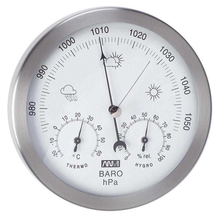 ANVI 29.1138 3-in-1 Barometer - Stainless Steel - Low Altitude