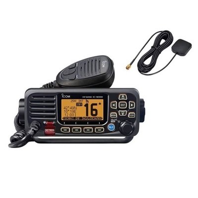 Icom M330G 25 Watt Marine VHF Radio with GPS - Black