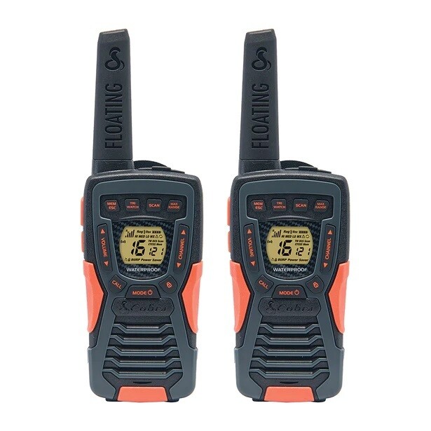 Cobra AM1055 License-Free Two-Way Walkie Talkie Radios, Floating - 2 Pack