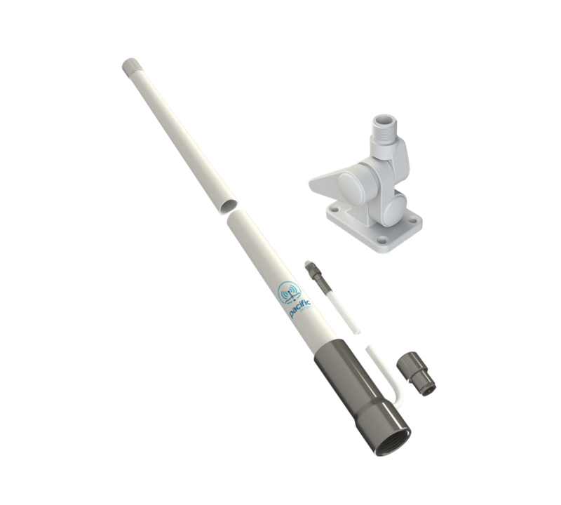 Pacific LongReach 1.8m VHF Ultraglass Antenna &amp; Nylon Ratchet Mount - P6053, P6071