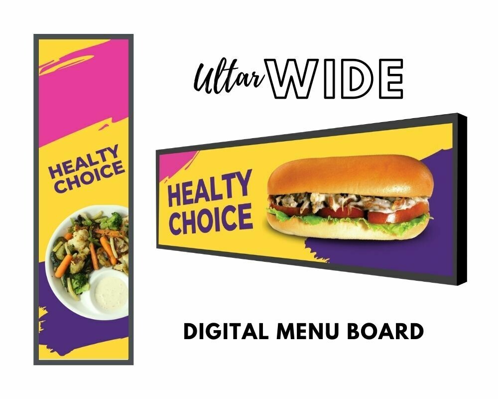Ultra-Wide Digital Menu Board | Stretched Display