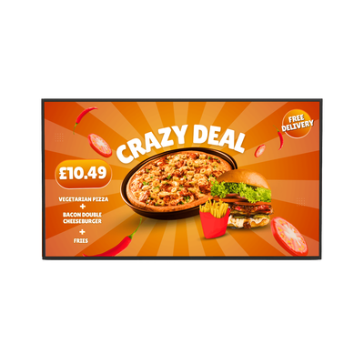 4K Digital Menu Board 43" | Commercial Screen