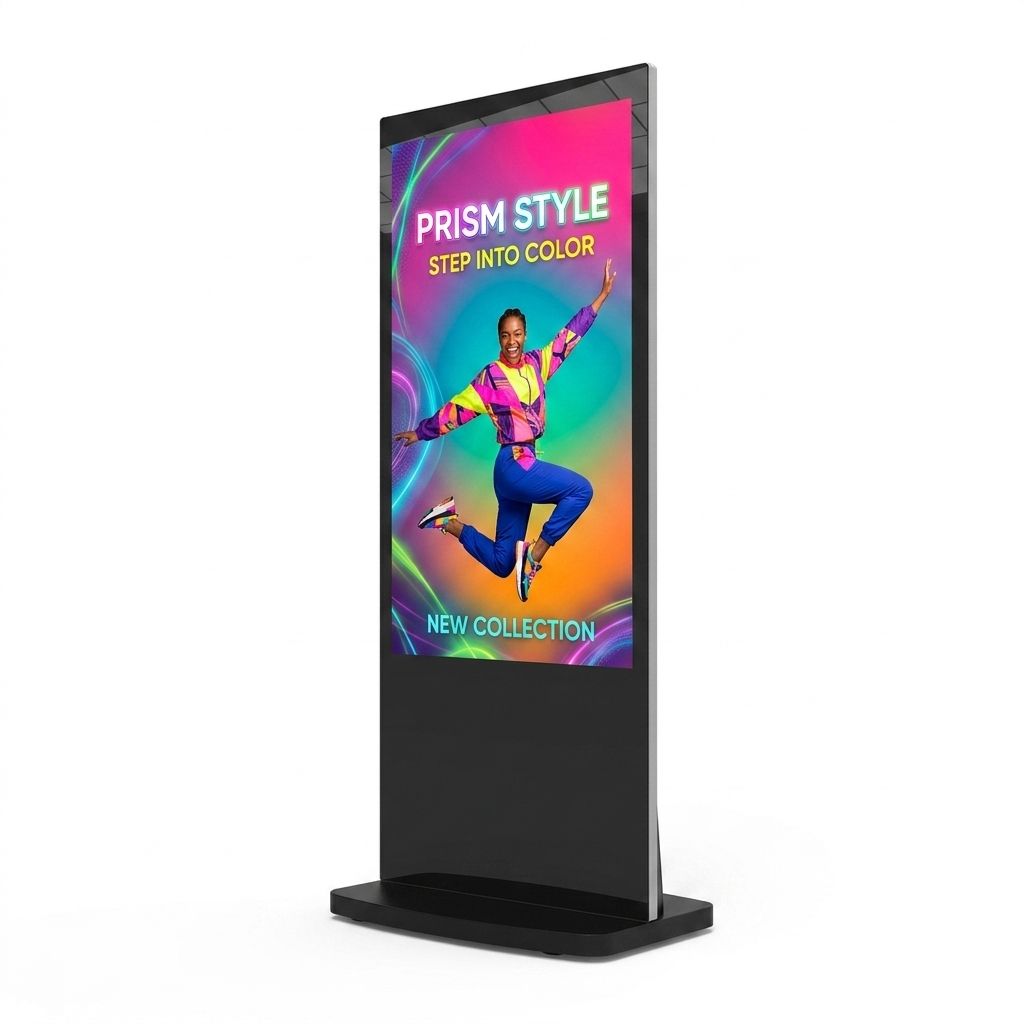 Android Freestanding Digital Poster: 50" &amp; 55" Giant Tablet Totem