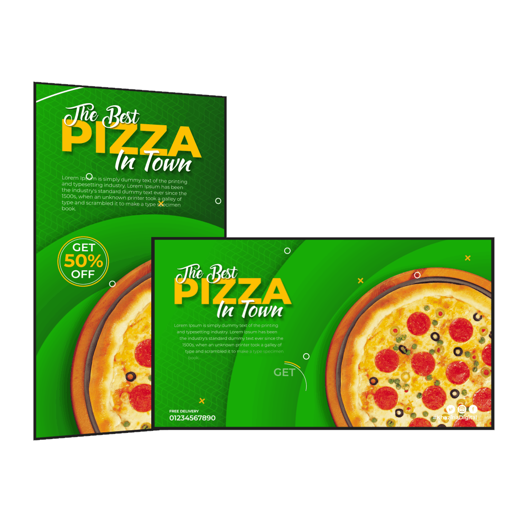 Digital Menu Board Premium: 24/7 Commercial Display (32"-55")