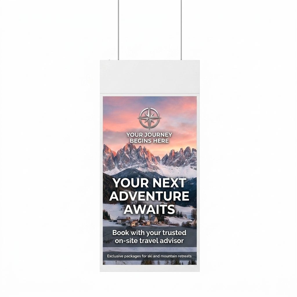 Double-Sided Hanging Window Display: 700-Nit Digital Signage (43" &amp; 55")