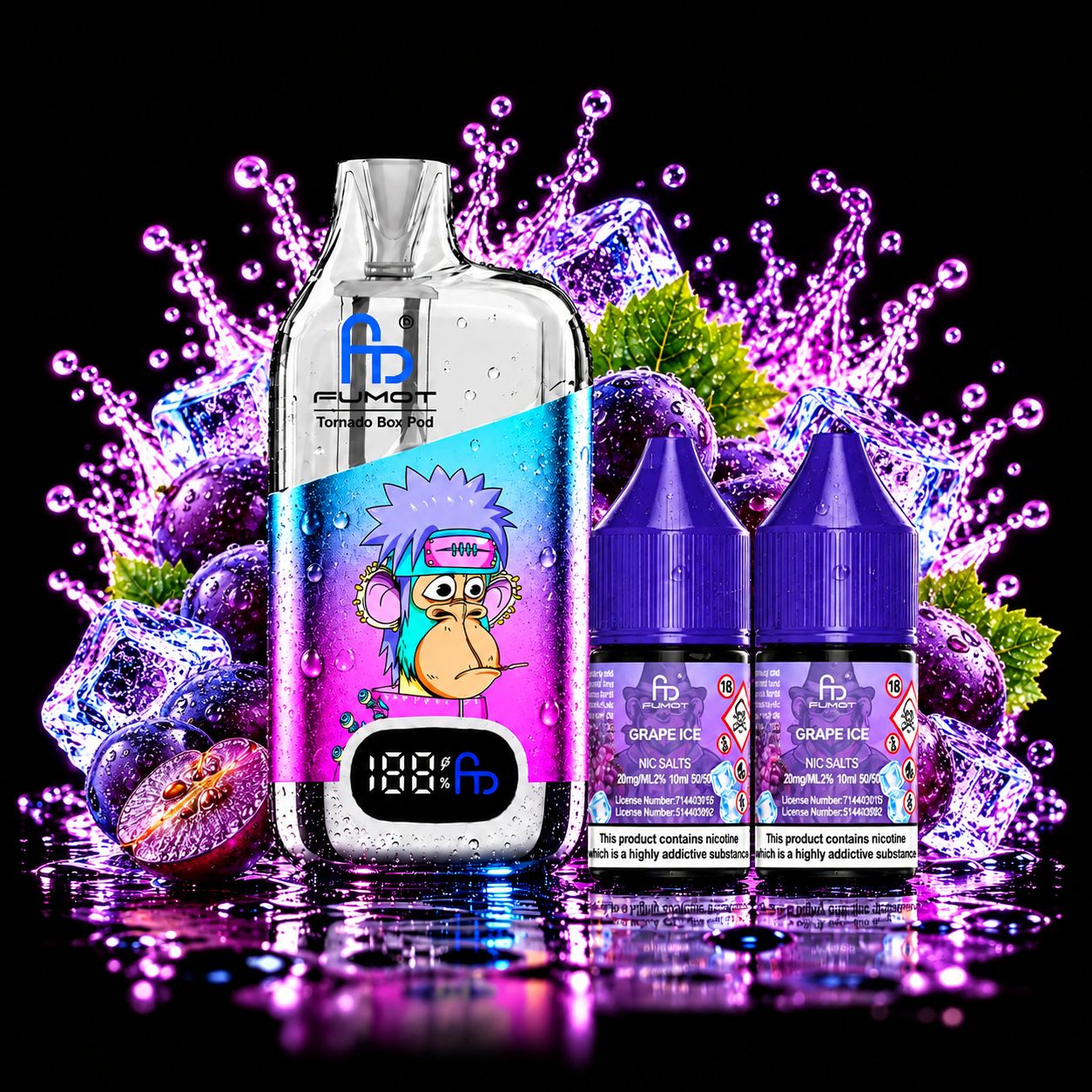 FUMOT TORNADO BOX 50K Grape Ice