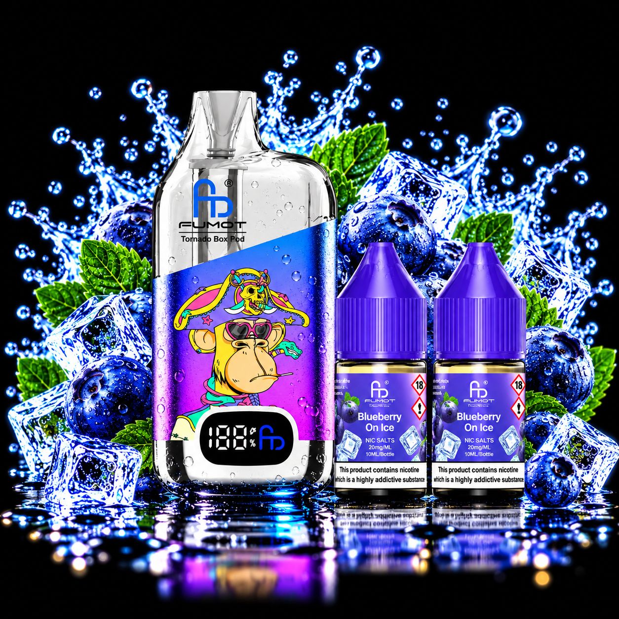 FUMOT TORNADO BOX 50K Blueberry Ice