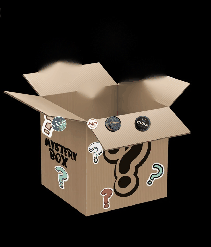Snus Mysterybox – Grösse der Box: Adventure Box, Stärke der Box: Leichte Snus