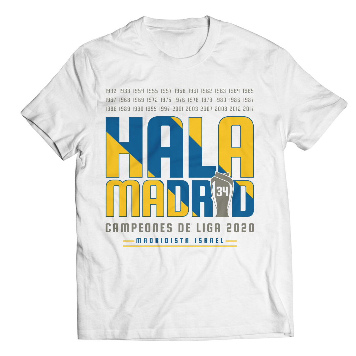 HALA MADRID חולצת האליפות ה-34 של ריאל מדריד
