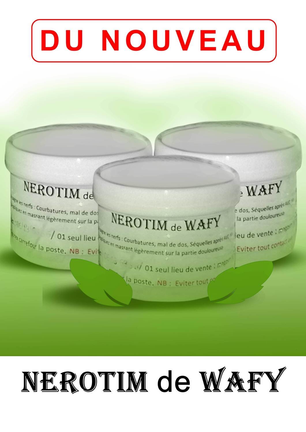 NEROTIM – Médicament Bio pour maux de nerfs et courbature – blanc