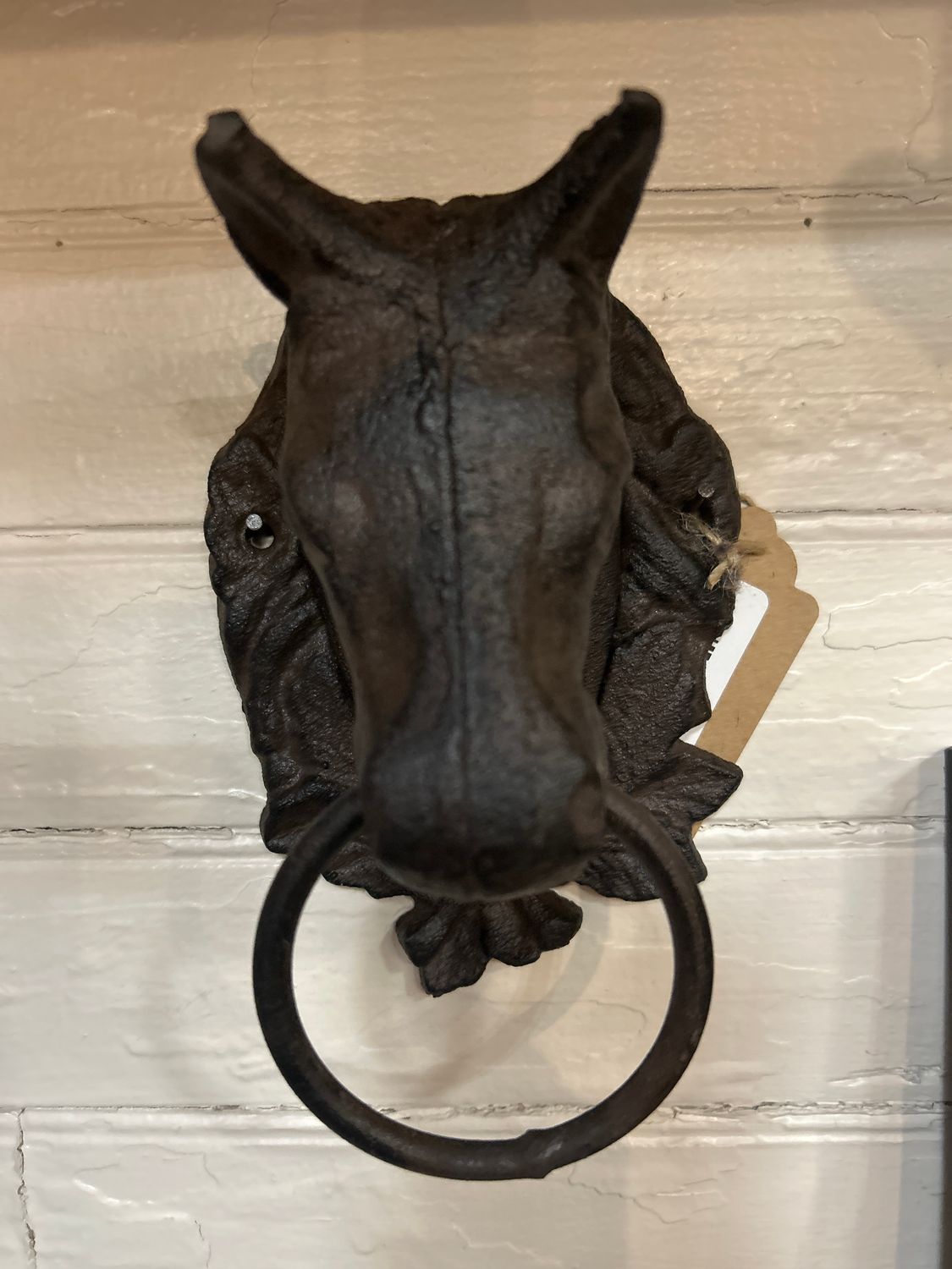 Large Cast Iron Horse Head w/ Ring