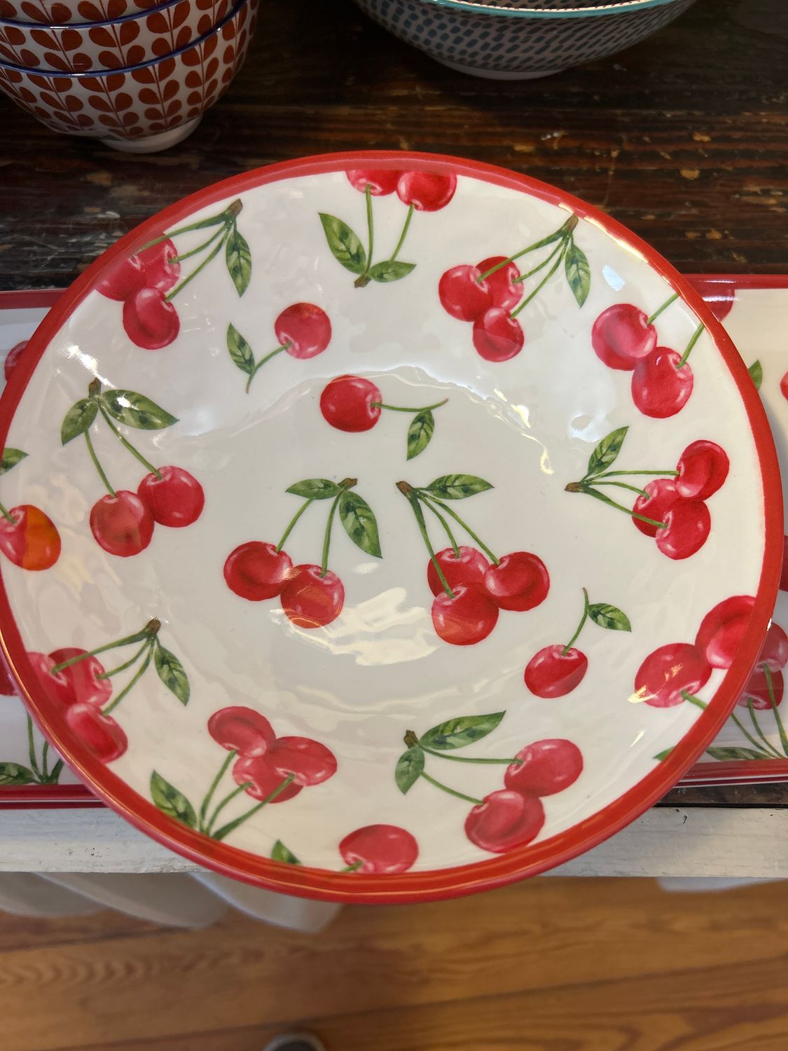Cherry 8" Melamine Bowl