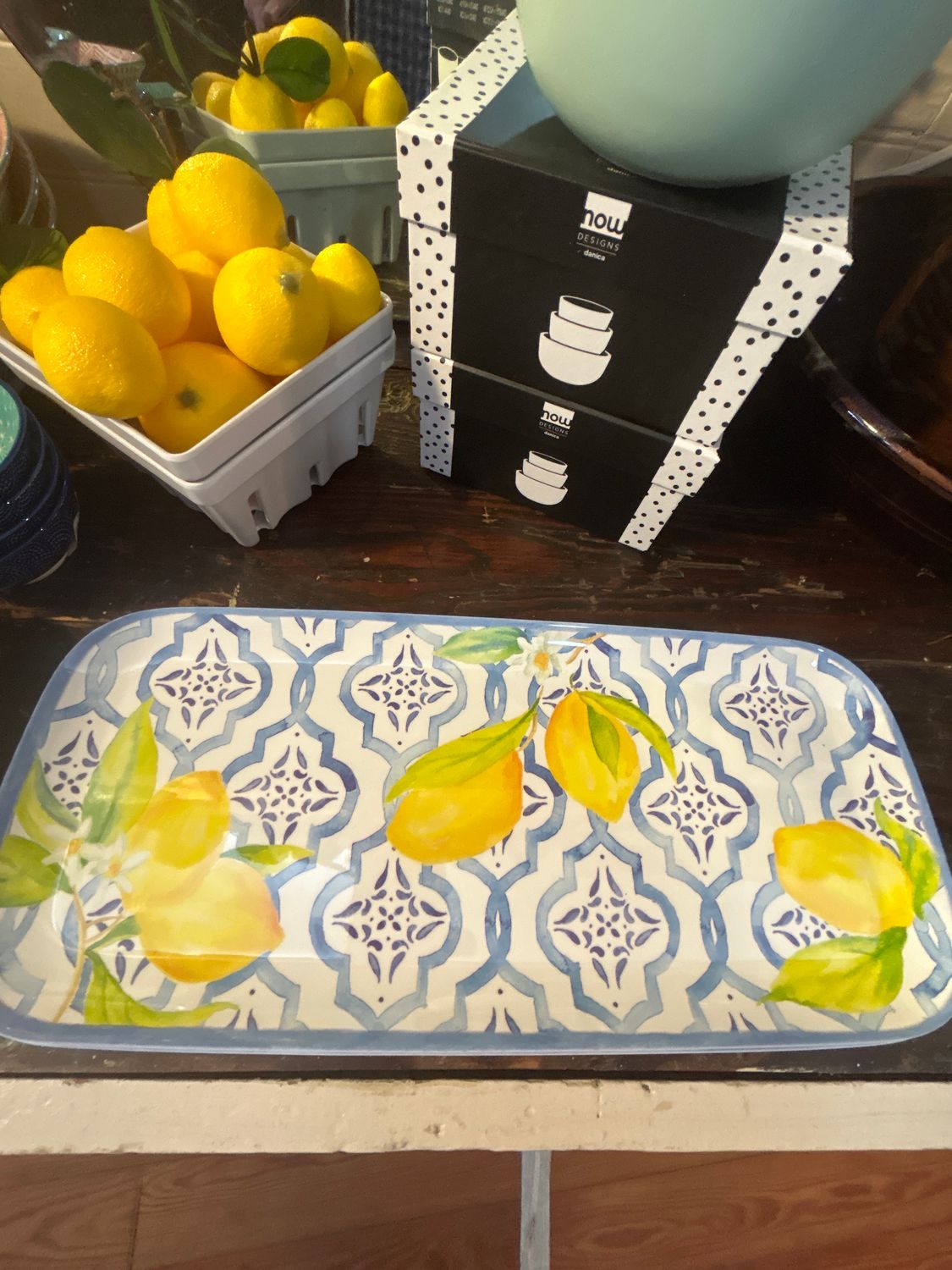 Lovely Lemons 15" Melamine Platter