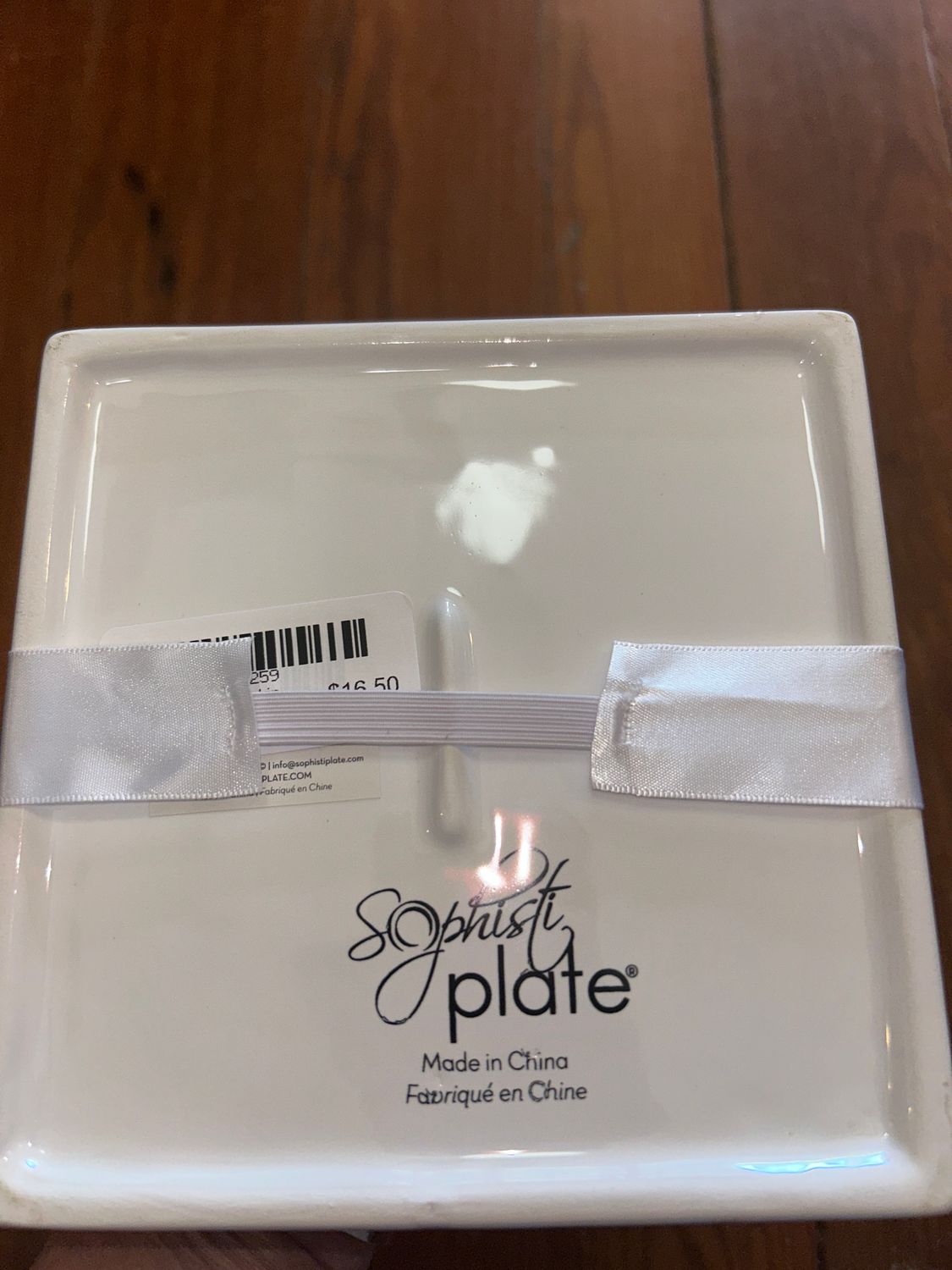Ceramic Wave Napkin Tray w/ Cocktail Napkins- XO