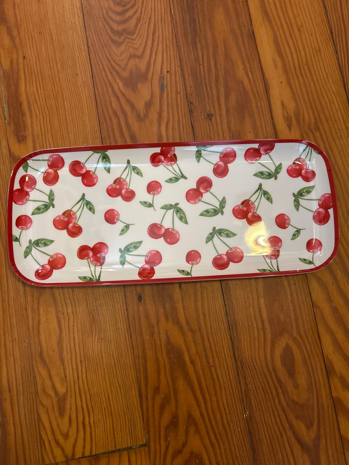 Cherry 15" Melamine Rectangle Tray