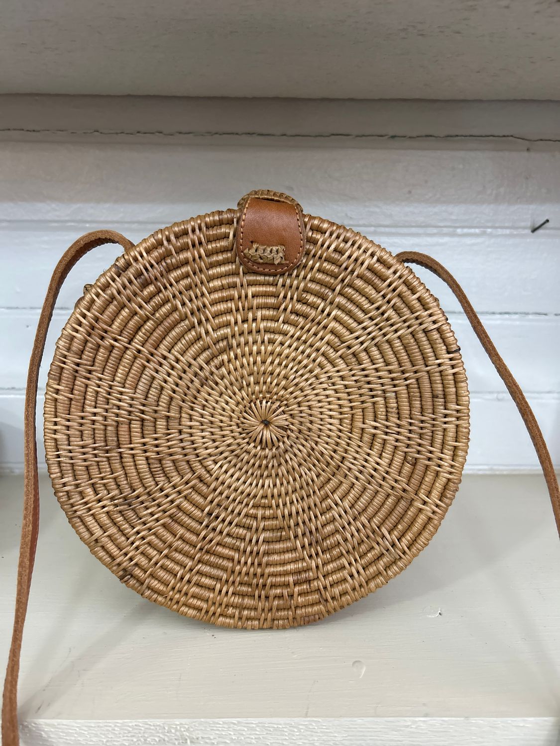 Ata Vine Round Crossbody Bag
