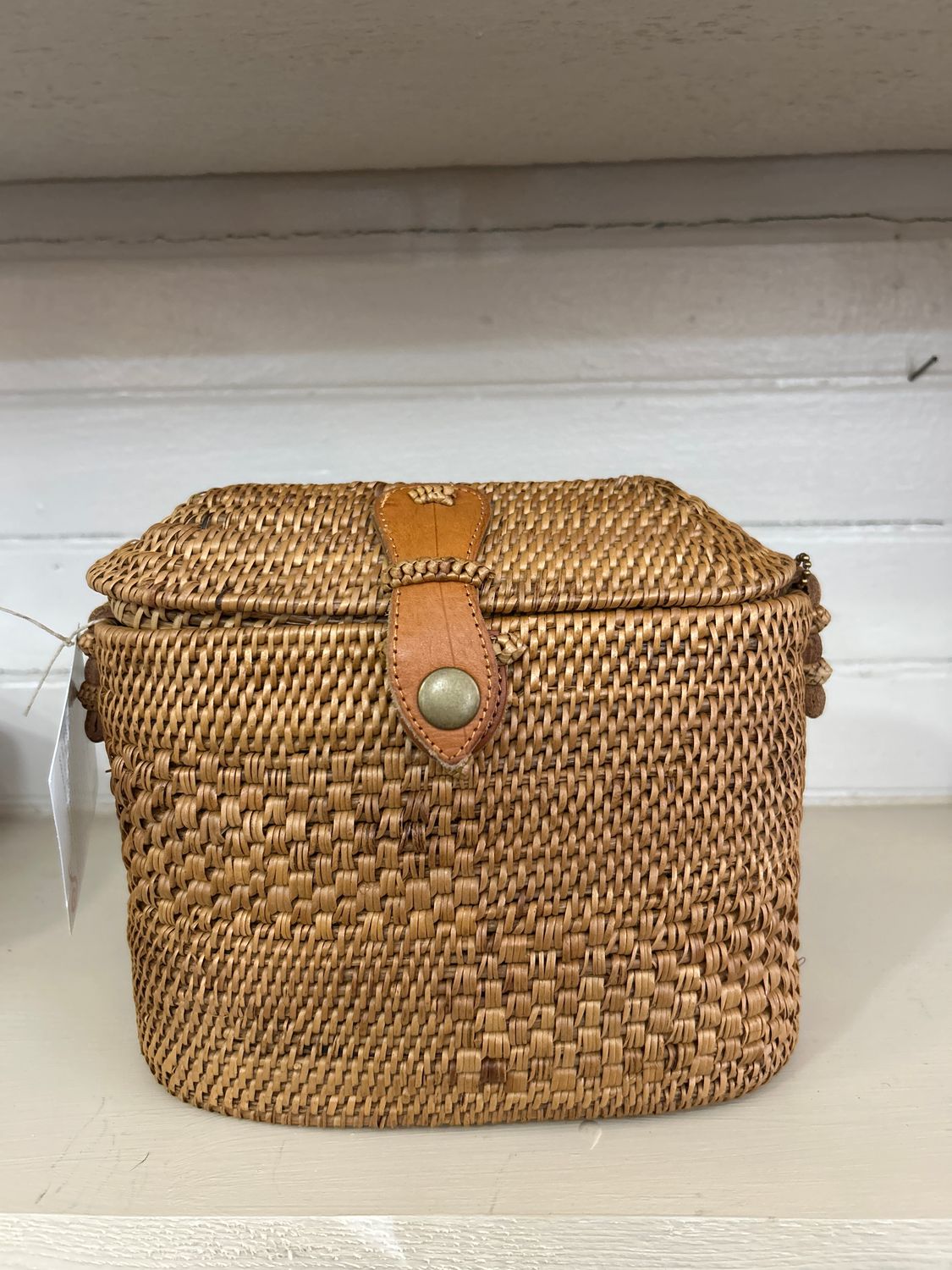 Ata Vine Sewing Basket Crossbody Bag w/ Curved Top