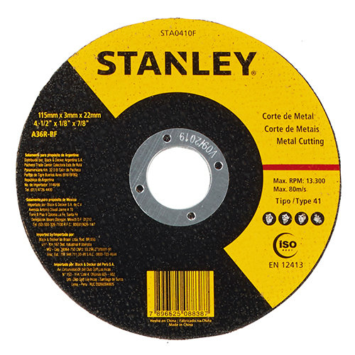 DISCO CORTE STANLEY  7&quot; X 7/8&quot; X 1,6 METAL