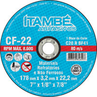 DISCO CORTE ITAMBE REFR 4.1/2&quot; X 7/8&quot; CF22