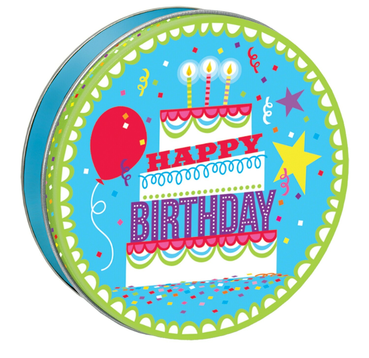 Happy Birthday Candy Tin with 13.5 oz. of Candy - Your Choice and Free Shipping