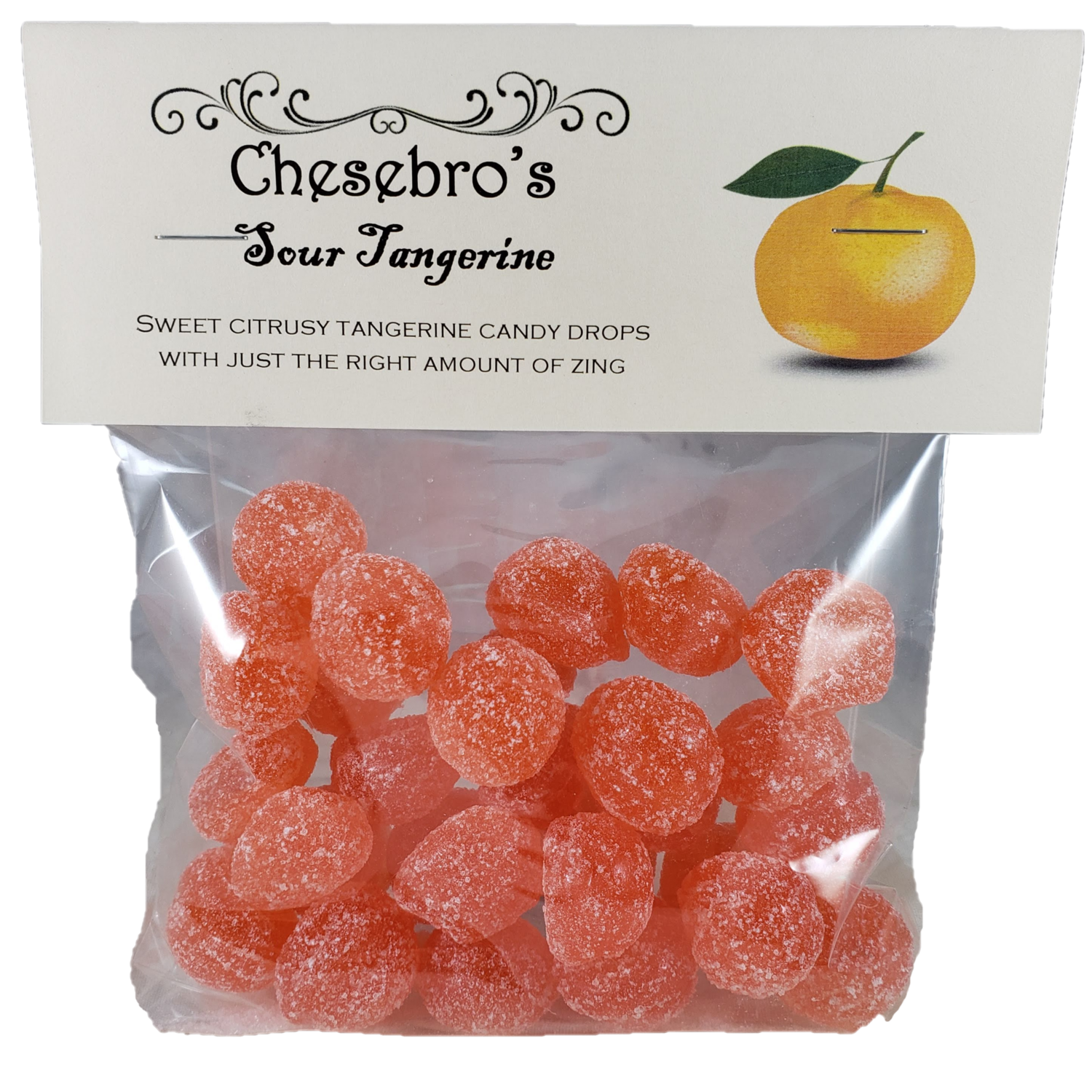 Sour Tangerine Hard Candy Drops