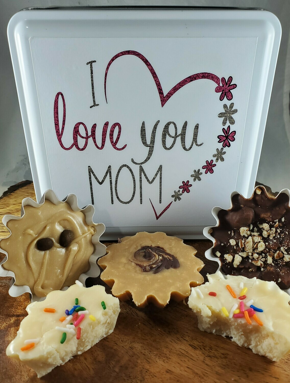Mother's Day Gift Tin with Delicious Handmade Fudge - Order Now for Mother's Day and get FREE SHIPPING!!