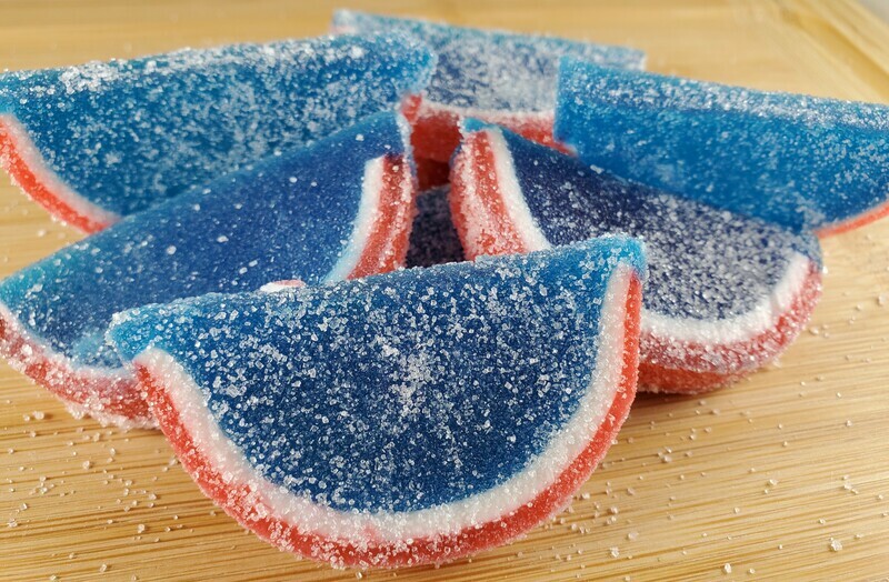 Gourmet Blue Raspberry Flavor Jelly Fruit Slices