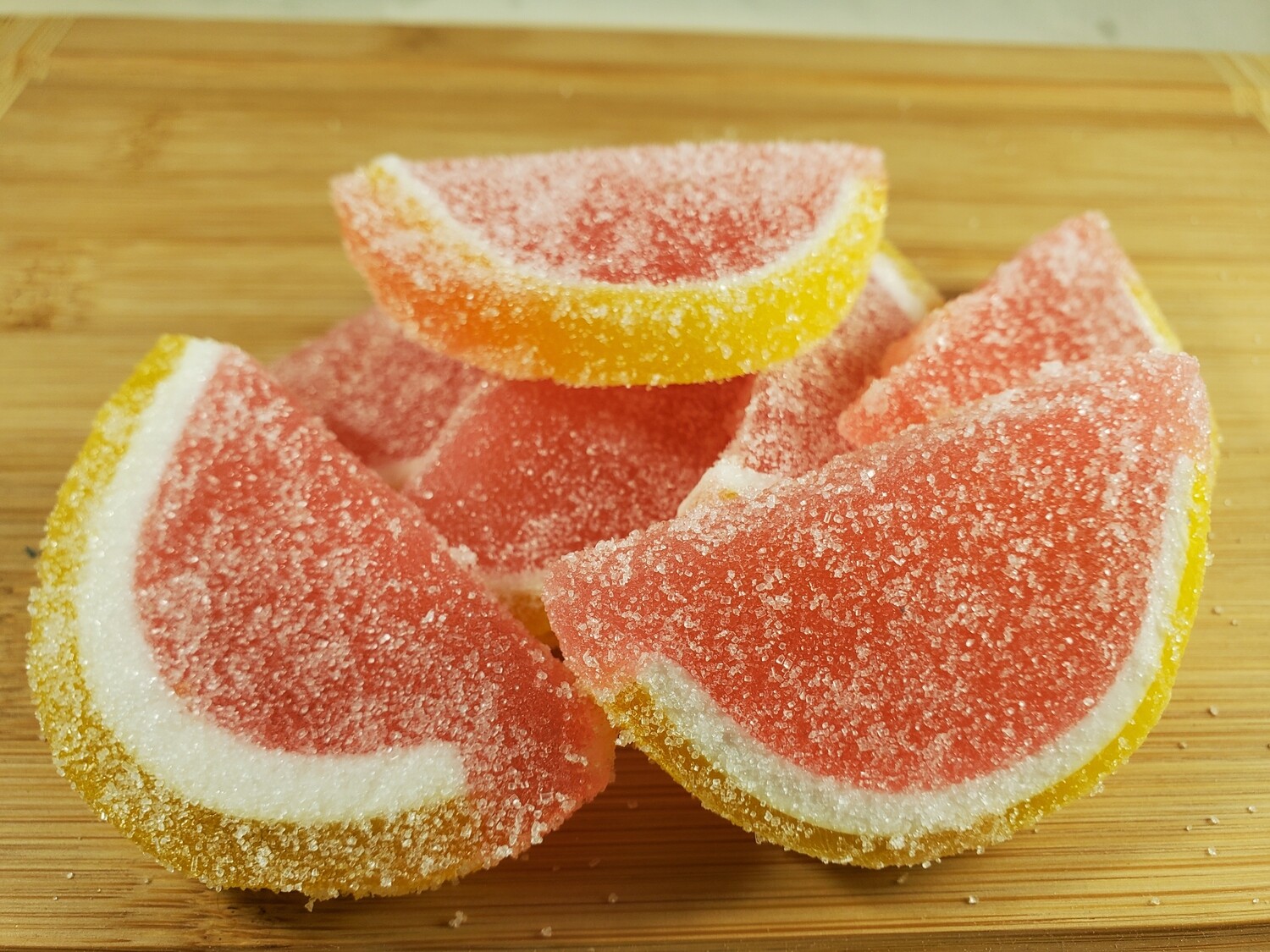 Gourmet Pink Grapefruit Flavor Jelly Fruit Slices
