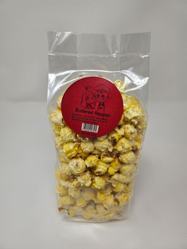 Buttered Reaper Air Popped Popcorn 2 oz. of Popped Corn