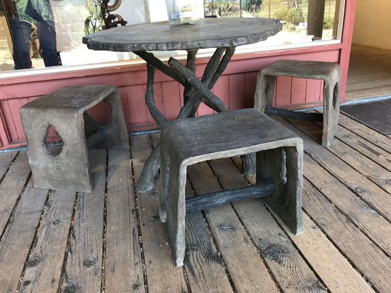 Contemporary Faux Bois Table Set