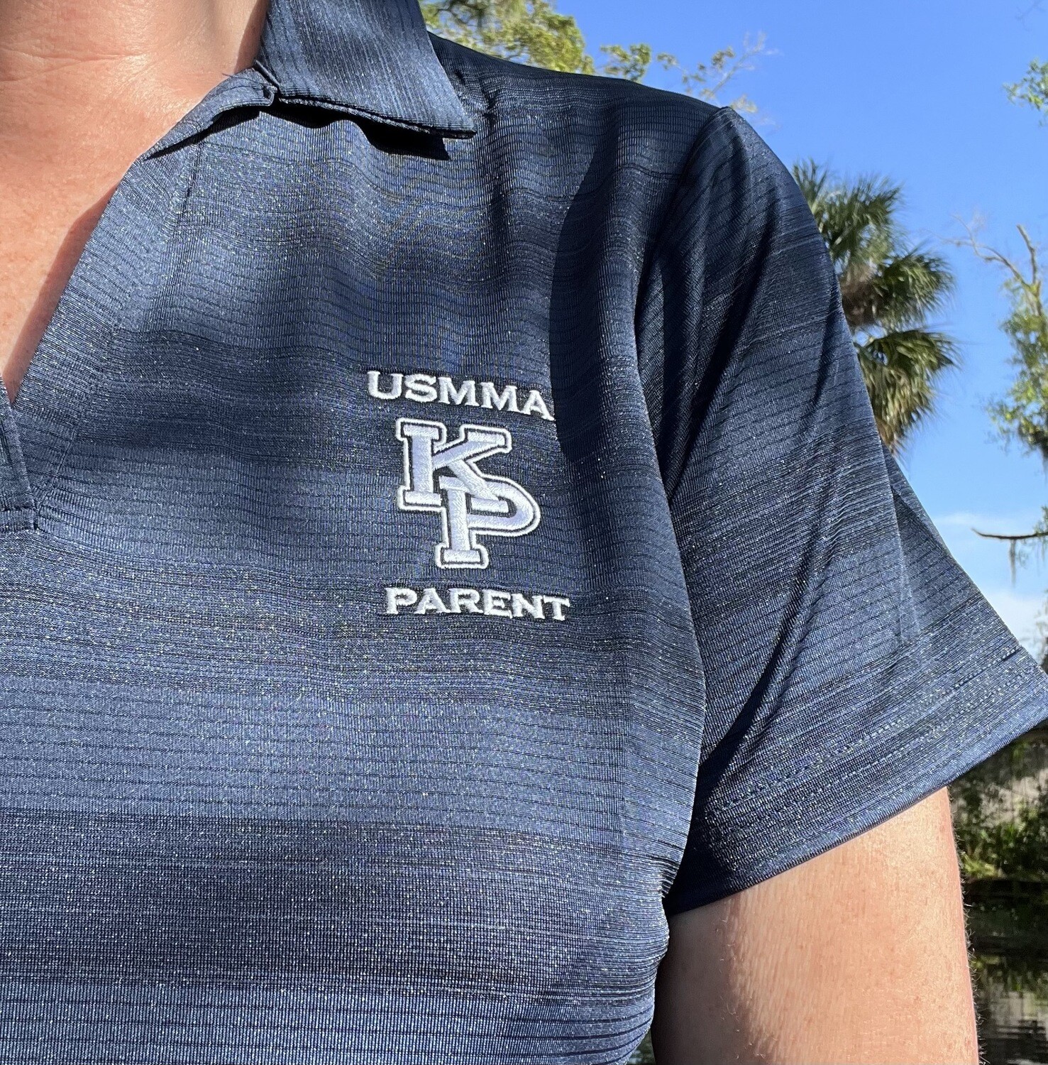 USMMA Parent Womens Antigua V Neck Polo (available in 3 colors)