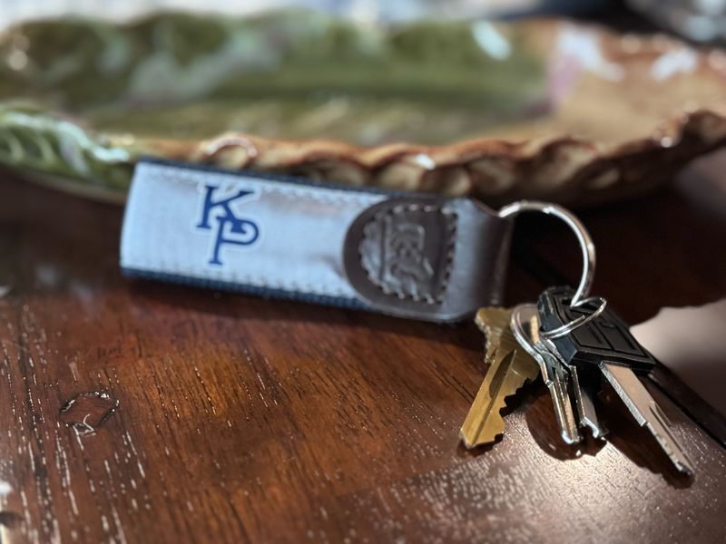 Belted Cow Ribbon Key Fob