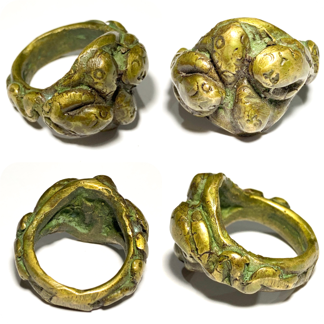 Hwaen Ngu See Gler Giaw Sap 2460 BE 4 Entwined Snakes Magic Ring Protection & Wealth LP Im Wat Hua Khao