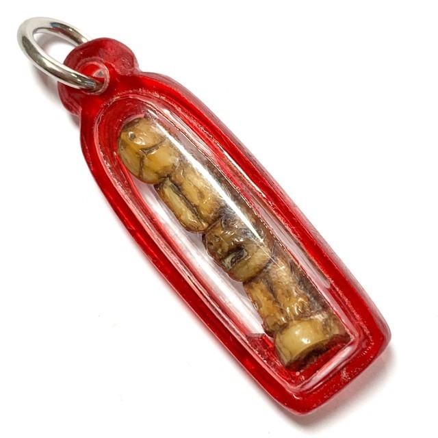 Khiaw Sue Gae Twin Tiger Amulet 2 Pim Carved Tooth 4 Cm Luang Por Parn Wat Bang Hia
