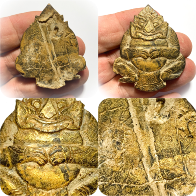 Pra Rahu Om Jantr Pim Yai Wicha Lanna Nuea Kala Ta Diaw Phueak Circa 2465 BE Kroo Ba Nanta Wat Tung Man Dtai