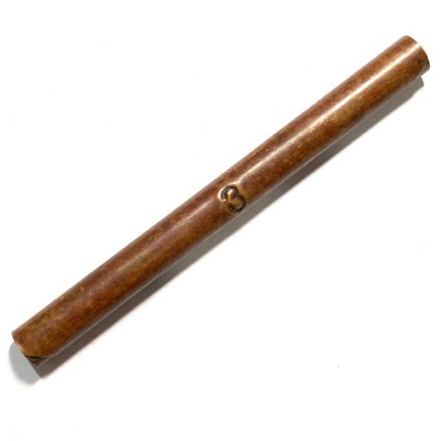 Takrut Tone Dtok Laekh Sam 4 Inches Magic Scroll Code Stamp 3 &amp; Authenticity Certificate Luang Phu Tim