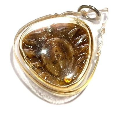 Ban Hneng Graduk Yoni Vulva Bone Carving in Nam Man Prai Oil Hand Inscriptions 5 Gems Luang Por Pina Free EMS