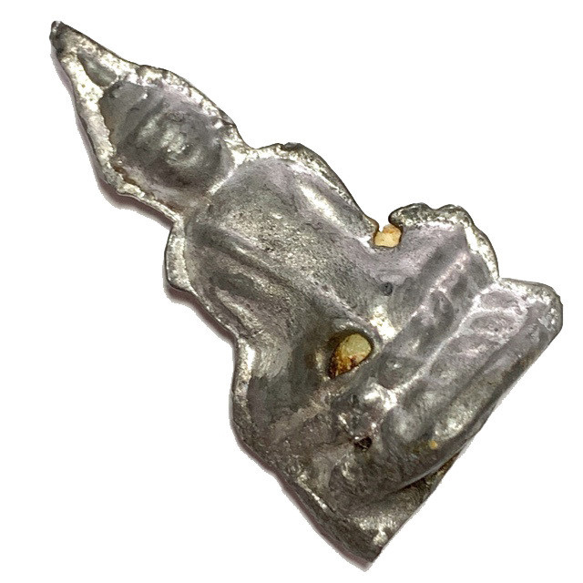 Pra Put Nuea Chin Klueab Parot Pised Fang Khiaw Hmaa Pha Pim Yai Wolf Tooth Insert Mercury Coated Luang Por
