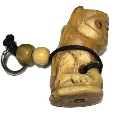Khiaw Suea Maha Amnaj Tiger Amulet Carved Tiger Tooth Luang Por Parn Wat Bang Hia (2368 - 2453 BE) Free EMS