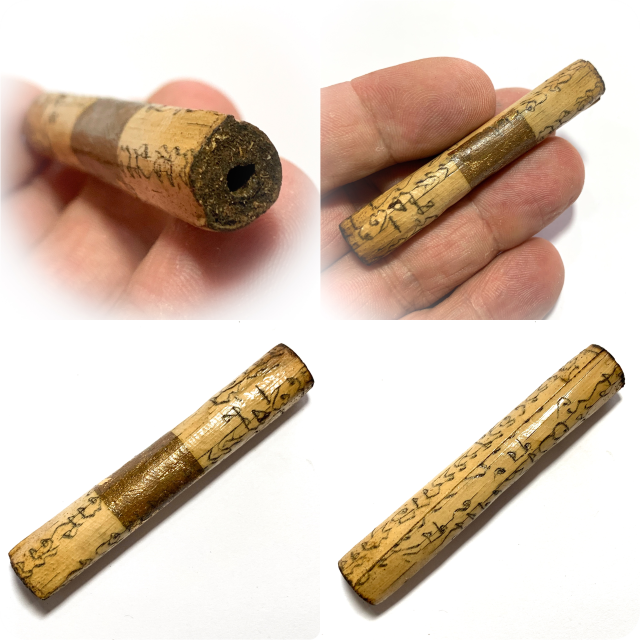 Takrut Bailan Ud Pong Sord Takrut Sacred Grimoire Parchment Scroll Muan Sarn Filled Takrut Insert Khom Inscriptions Luang Por Nueang Wat Jula Manee