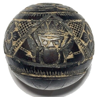 Kot Kala Pra Rahu Mai Mee Ta Ud Kring Eyeless Coconut Shell with Magic Bead Rattle Luang Por Noi Wat Srisa Tong