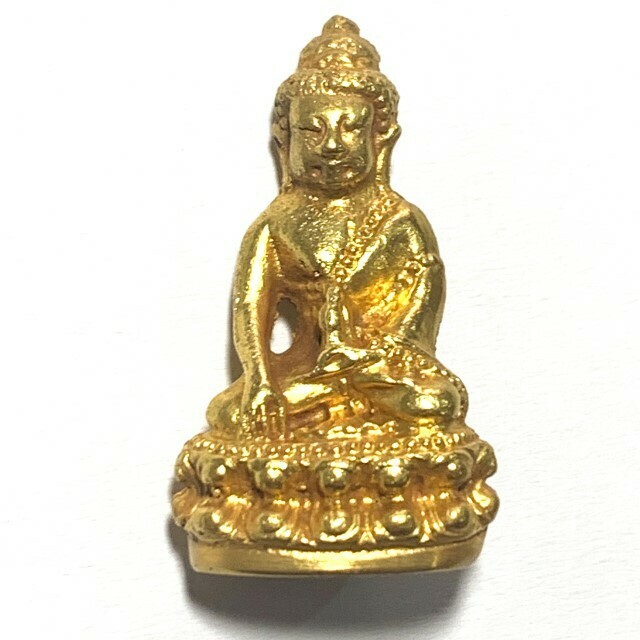 Pra Kring Chinabanchorn Sacred Metals Solid Gold Coating Triple Code Stamps &amp; Authenticity Certificate Luang Phu Tim Wat Laharn Rai