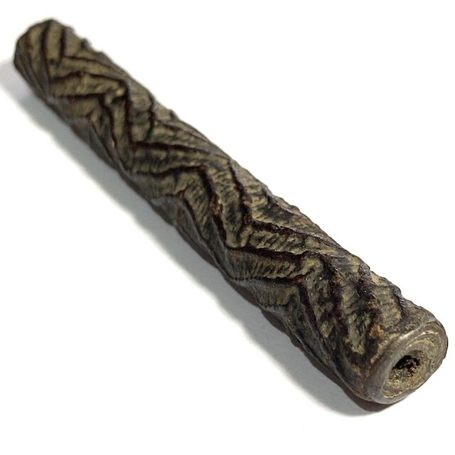 Takrut Tone Maha Ud Nuea Dtakua Mad Chueak Lai Fan Khob 4.5 Inches Solid Silver Casing Luang Phu Sukh FREE EMS