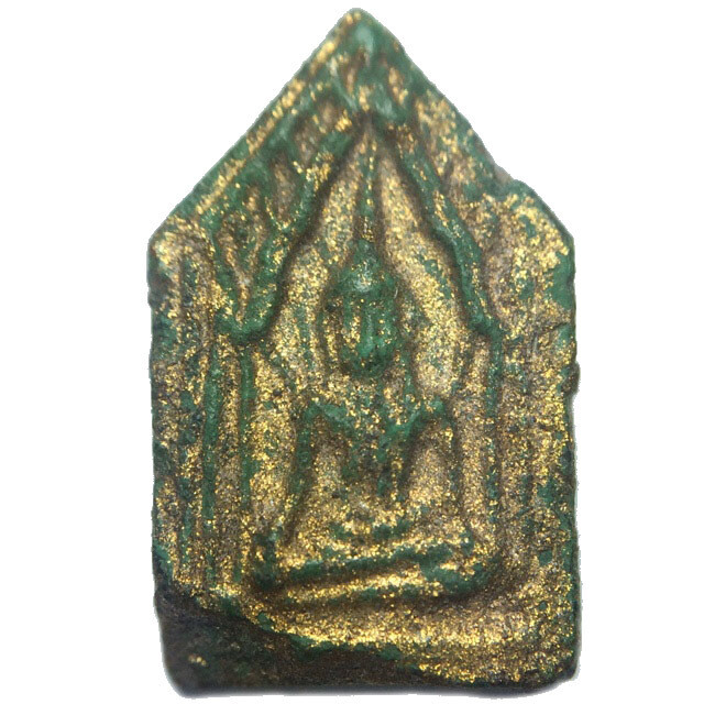 Miniature Pra Khun Phaen Prai Kumarn 2514 BE Nuea Khiaw Pid Tong Luang Phu Gaew &amp; Luang Phu Tim Wat Laharn Rai