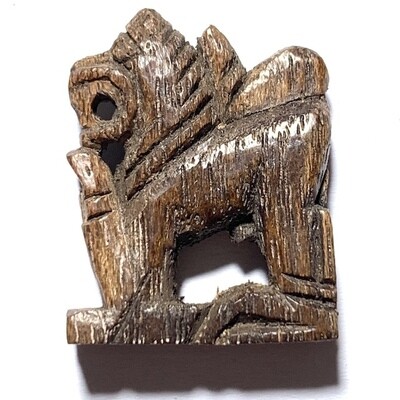 Singh Mai Gae Pim Yai Hang Dtid Carved Sacred Wood Singha Lion Luang Phu Rod Wat Bang Nam Won FREE Express shipping