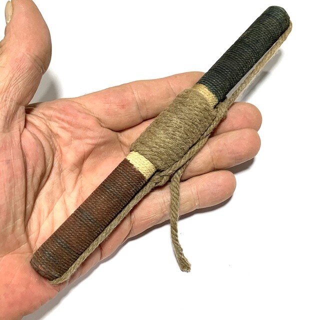 Takrut Tone Tong Chart Kong Grapan 7 Inch Thai Flag Cord Wrapped Yantra Scroll 2497 BE Luang Por Tob Free Express Shipping