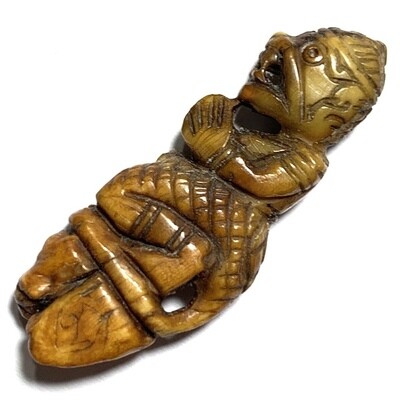 Hanuman  Raay Montr Himapant Vanora God Carved Ivory Tusk Luang Por Derm Wat Nong Po Free EMS Shipping