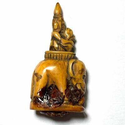 Dtu-Ing Nuea Nga Gae Carved Lanna Animist Seduction Charm Early Era Kroo Ba Wang Wat Ban Den